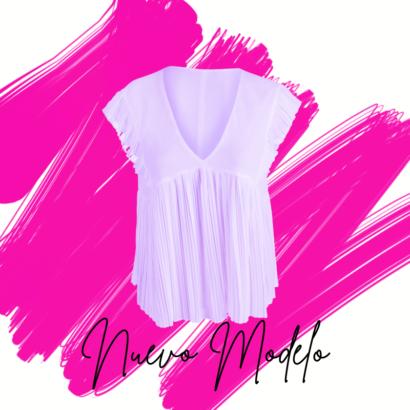 blusa lila corta